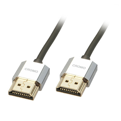 Кабель HDMI высокой скорости Lindy CROMO Slim A/A - 0,5 м - HDMI Type A (стандартный) - 3D - черный