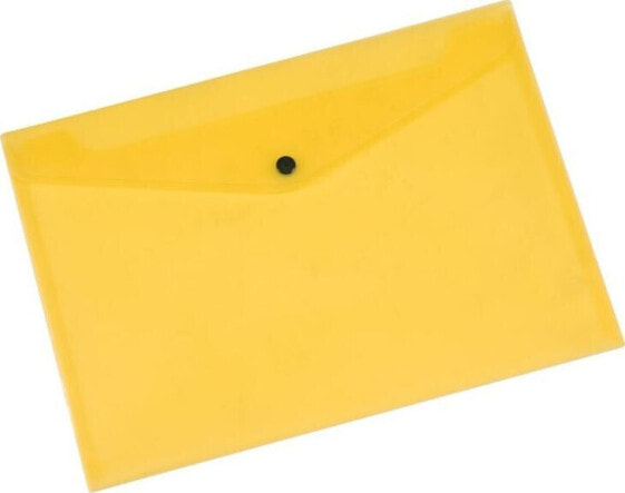 Q-Connect Teczka kopertowa zatrzask, PP, A4, 172mikr., transparentna żółta
