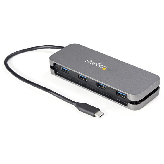 StarTech.com HB30CM4AB хаб-разветвитель USB 3.2 Gen 1 (3.1 Gen 1) Type-C 5000 Мбит/с Черный, Серый