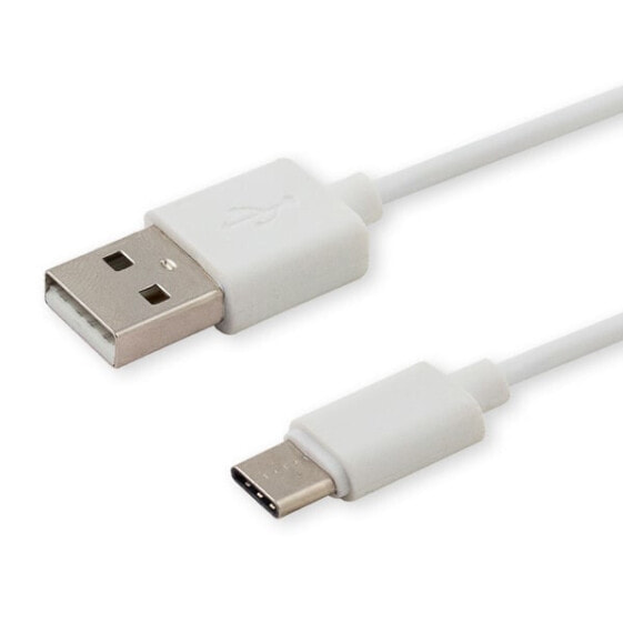 Разъемы и переходники Elmak Savio CL-125 - 1 м - USB A - USB C - USB 2.0 - 480 Mbit/с - белый