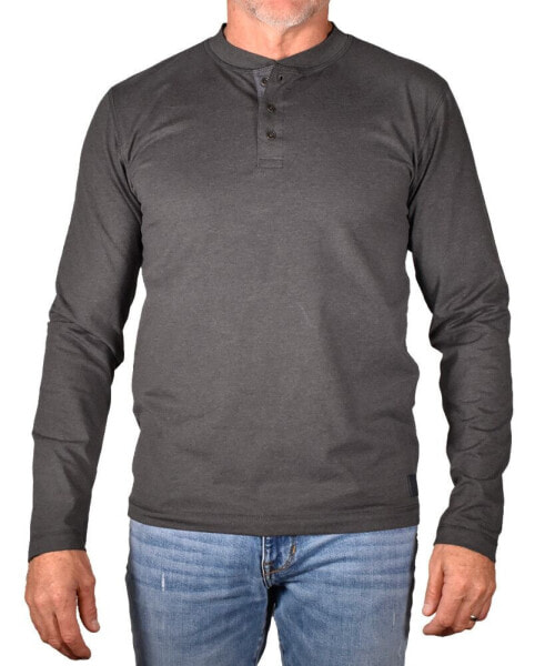 Men's Modern Fit Stretch Jersey Henley T-shirt