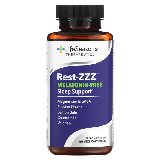 Rest-ZZZ, Melatonin-Free Sleep Support, 60 Veg Capsules