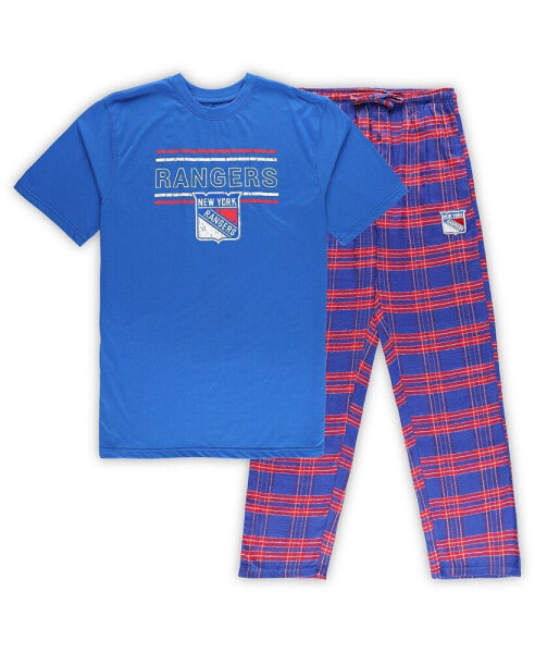 Пижама Profile мужская синяя, красная New York Rangers Big and Tall - брюки и майка для сна