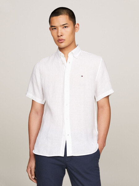 Regular Fit Linen Short-Sleeve Shirt
