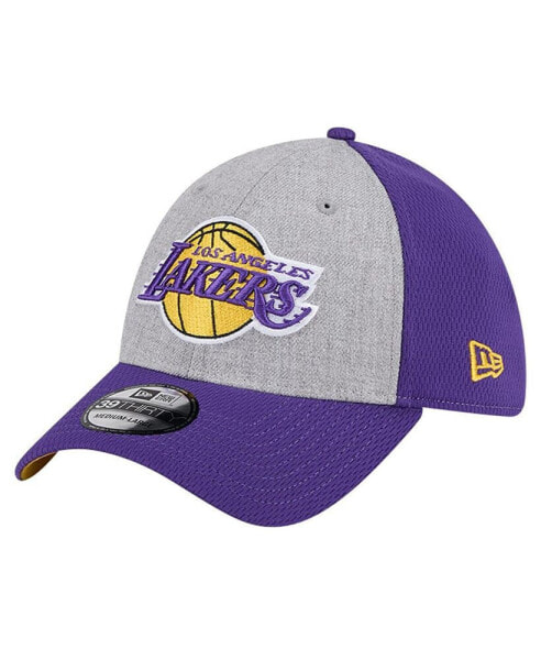 Men's Heather Gray/Purple Los Angeles Lakers Two-Tone 39THIRTY Flex Hat