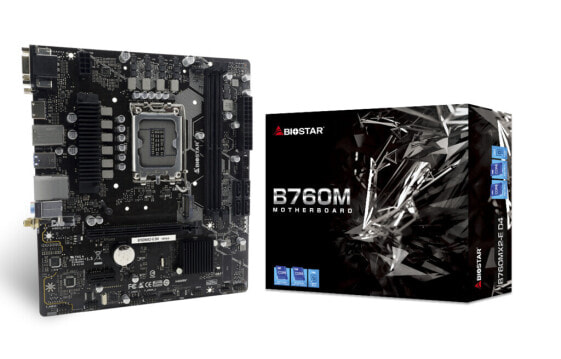 Biostar B760MX2-E D4 - Intel - LGA 1700 - Intel® Core™ i3 - Intel® Core™ i5 - Intel® Core™ i7 - Intel® Core™ i9 - DDR4-SDRAM - 64 GB - DIMM