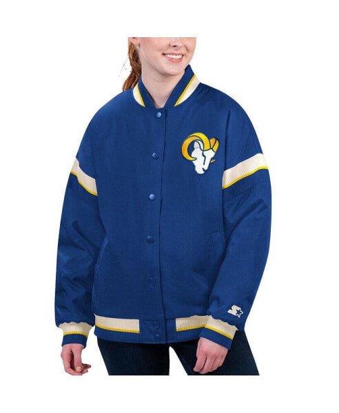 Women's Royal Los Angeles Rams Tournament Full-Snap Varsity Jacket