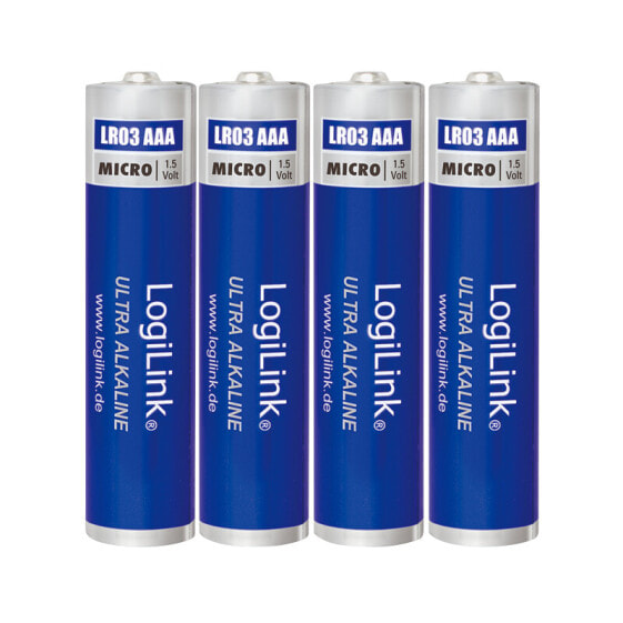 Одноразовые батарейки LogiLink LR03B4 AAA ёщик из 4 штук