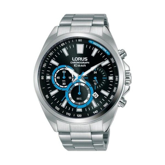 Мужские часы Lorus SPORTS Чёрный Серебристый Ø 44 мм