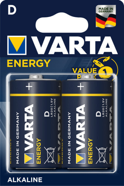 Батарейка VARTA ENERGY D Alkali 1,5 V 2 Stück(e) Blau