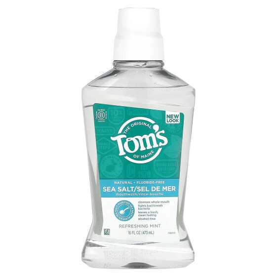 Sea Salt Mouthwash, Fluoride Free, Refreshing Mint, 16 fl oz (473 ml)