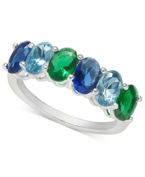 Silver-Tone Multicolor Band Ring, Created for Macy's