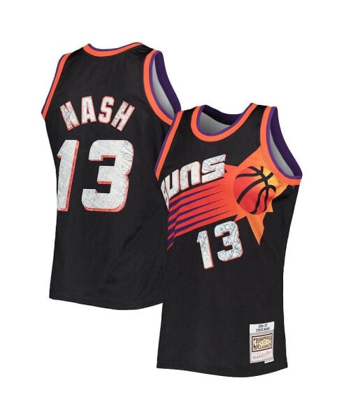 Men's Steve Nash Black Phoenix Suns 1996-97 Hardwood Classics 75th Anniversary Diamond Swingman Jersey