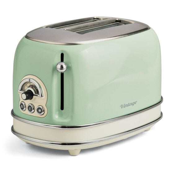 Ariete 0155/15 - 2 slice(s) - Mint colour - Buttons - Level - Rotary - 810 W - 190 mm - 300 mm
