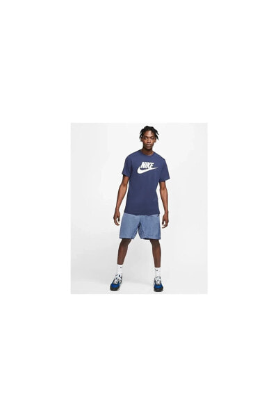 Футболка мужская Nike Nsw Tee Icon Futura Лакированная синяя повседневный стиль