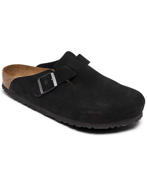 Men's Boston Soft Footbed Suede Leather Clogs from Finish Line