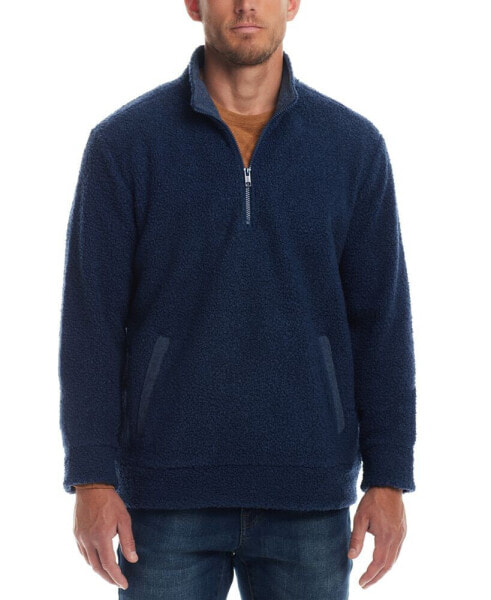 Men's Teddy Quarter Zip Long Sleeve Sweater