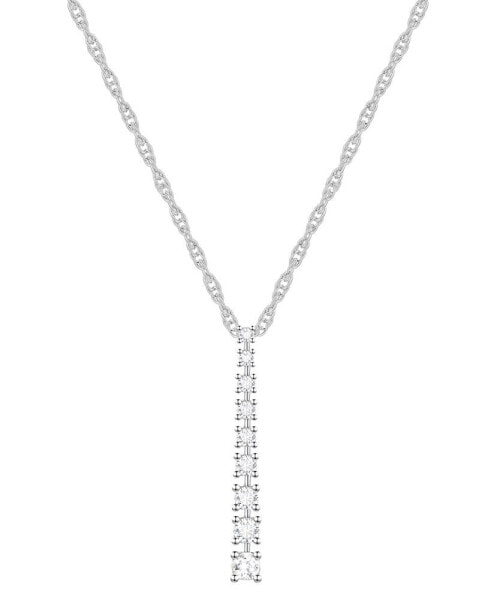 Diamond Graduated 18" Pendant Necklace (1/3 ct. t.w.) in Sterling Silver