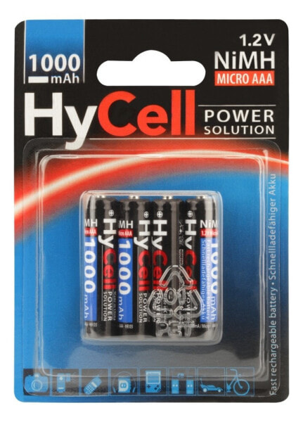 Аккумуляторы NiMH HyCell 5030662 - 1.2 V - 4 шт - 800 mAh - Многоцветный