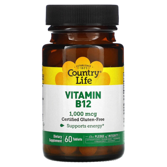 Vitamin B12, 1,000 mcg, 60 Tablets