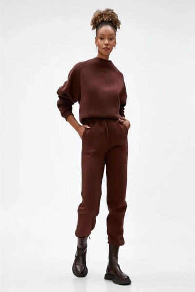 Брюки Koton Hipatu Woman Pants Kahve Colored