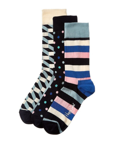 Happy Socks Filled Optic 3Pk Gift Set Men's 41-46