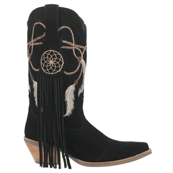 Dingo Day Dream Round Toe Cowboy Womens Black Casual Boots DI169-001