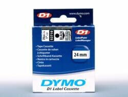 Dymo Schriftband 24mm x 7 m 53710 schwarz auf transparent - Labels