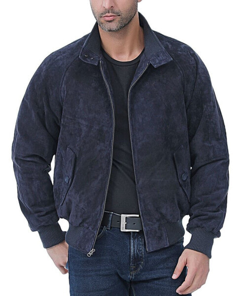 Men WWII Suede Leather Bomber Jacket - Tall