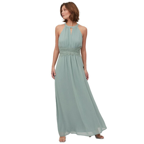 VILA Milina Halter Sleveless Long Dress