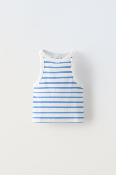 Striped ribbed top