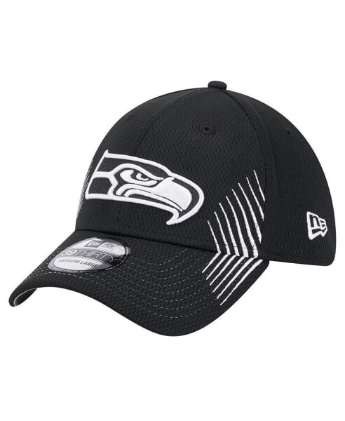 Men's Black Seattle Seahawks Active 39Thirty Flex Hat