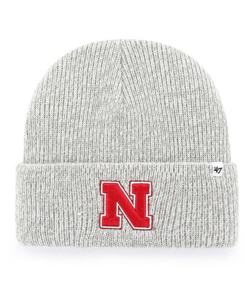 Men's '47 Gray Nebraska Huskers Brain Freeze Cuffed Knit Hat