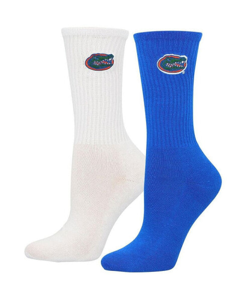 Women's Royal, White Florida Gators 2-Pack Quarter-Length Socks