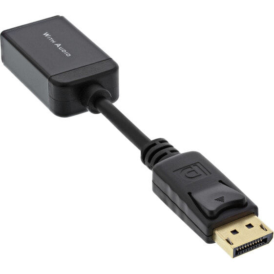 InLine DisplayPort to HDMI Adapter with Audio male / female black - DisplayPort - HDMI Type A (Standard) - Male - Female - Black
