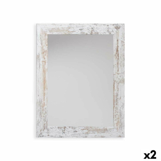 Wall mirror Harry White Wood Glass 64,5 x 84,5 x 1,5 cm (2 Units)