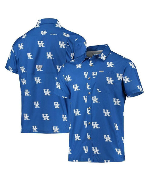 Men's Royal Kentucky Wildcats Super Slack Tide Omni-Shade Button-Up Shirt