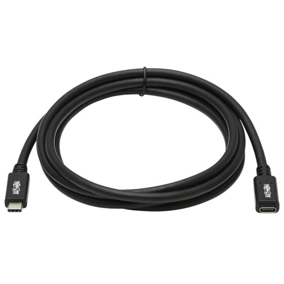 Tripp U421-006 USB-C Extension Cable (M/F) - USB 3.2 Gen 1 (5 Gbps) - Thunderbolt 3 Compatible - Black - 6 ft. (1.83 m) - 1.83 m - USB C - USB C - USB 3.2 Gen 1 (3.1 Gen 1) - 5000 Mbit/s - Black
