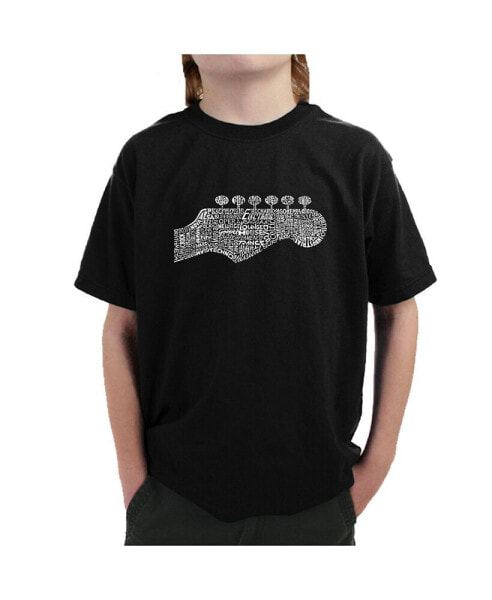Big Boy's Word Art T-shirt - Guitar Head