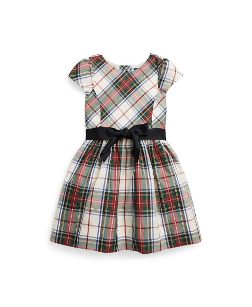 Toddler and Little Girls Plaid Fit-and-Flare Dress