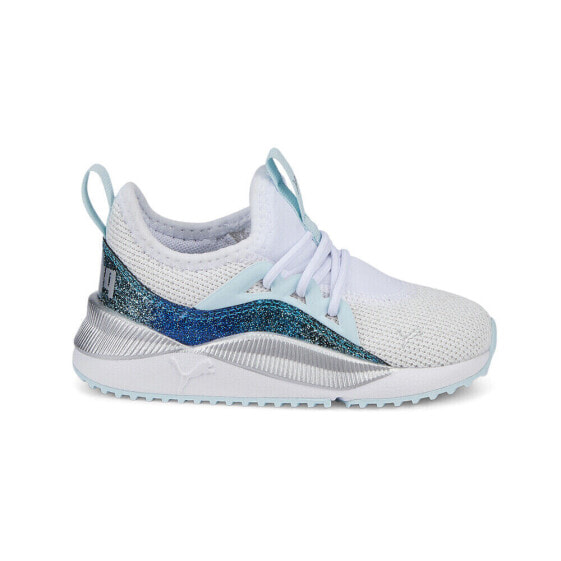 Puma Pacer Future Allure Night Out Glitter Slip On Toddler Girls Blue, White Sn