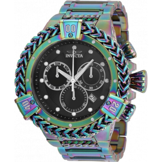 Часы и аксессуары Invicta Мужские наручные часы Bolt Chronograph Quartz Black Dial 35572 IRIDESCENT