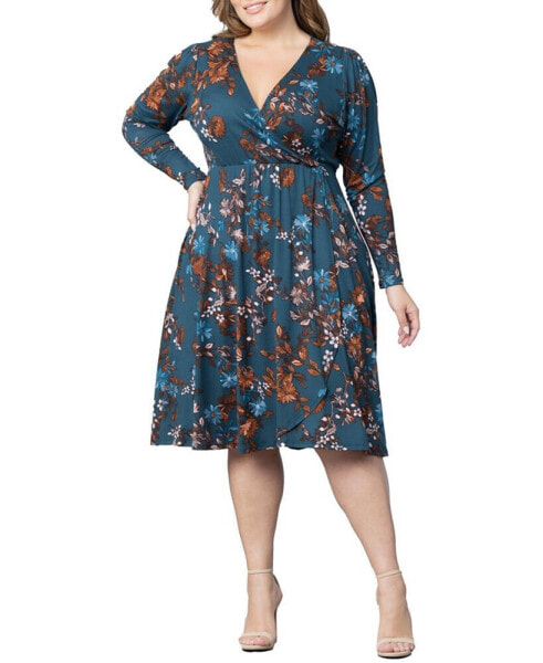 Women's Plus Size Aster Faux Wrap Dress