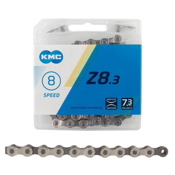 KMC Z8.3 Chain - 8-Speed, 116 Links, Gray