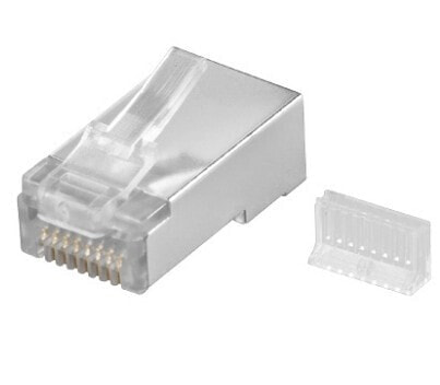 Wentronic RJ45 Plug - CAT 5e STP Shielded - RJ45 - Silver - Male - Straight - Plastic - Cat5