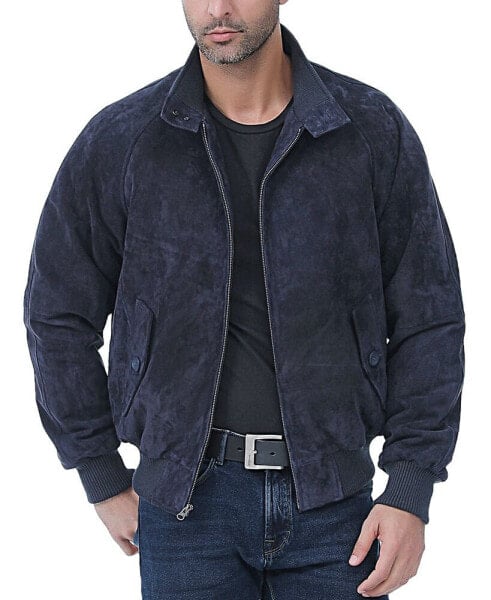 Men WWII Suede Leather Bomber Jacket