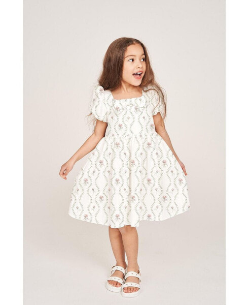 Платье для малышей Floraison модель "Kylie" с принтом цветочного лука