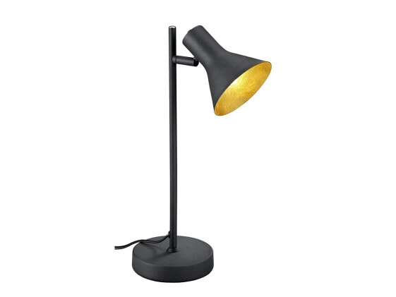 Настольная офисная лампа MeineWunschleuchte Schreibtischlampe Schwarz Gold