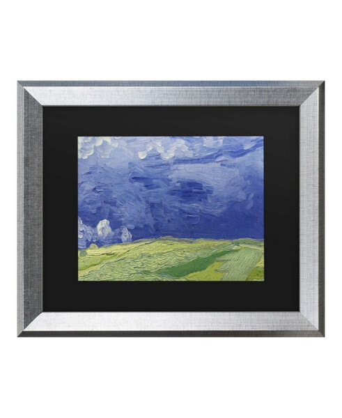 Vincent Van Gogh Wheatfields Under Thundercloud Matted Framed Art - 27" x 33"