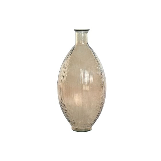 Vase Home ESPRIT Taupe Recycled glass 30 x 30 x 59 cm